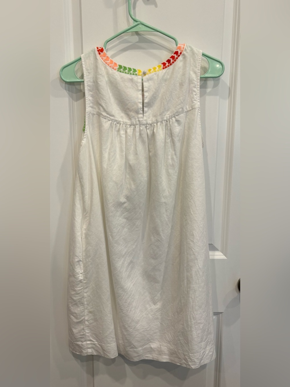 J. Crew White Dress with Multicolor Embroidery - Picture 2 of 6